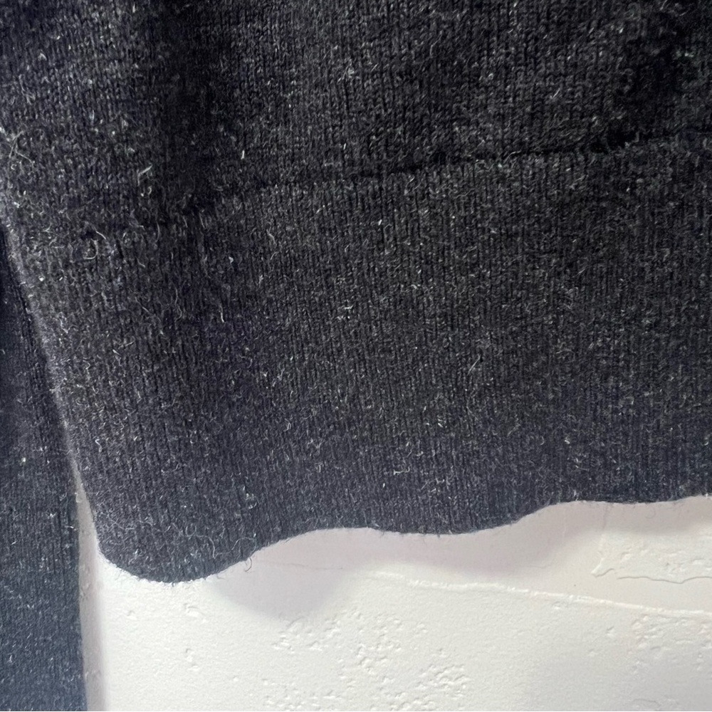 GAP Moonless Night Cotton Linen Minimalist Contemporary Charcoal Knit Sweater M - Picture 10 of 14